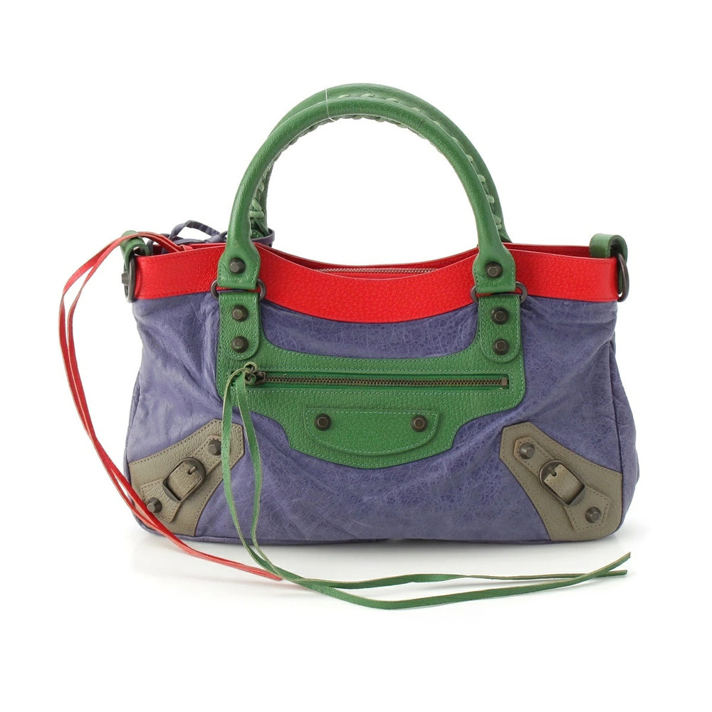 Balenciaga The First Leather 2way Shoulder Bag Multicolor